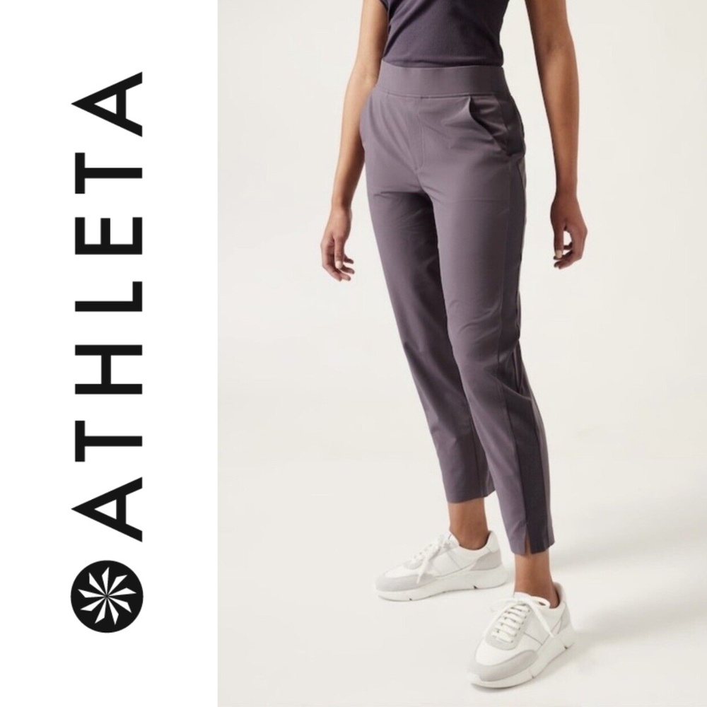 Athleta Brooklyn Cropped Ankle Pant, Dusty Violet, Size 14